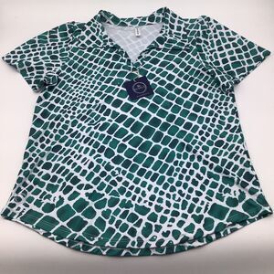 The Bubble Womens Birdie Golf Tennis Polo Top Size Medium‎ NWT